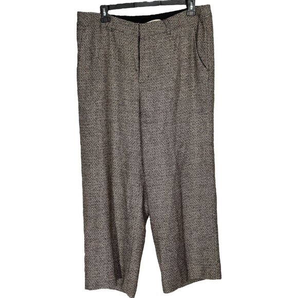Soft Surroundings Women Tweed Brown Pants Size 18 - Picture 7 of 8